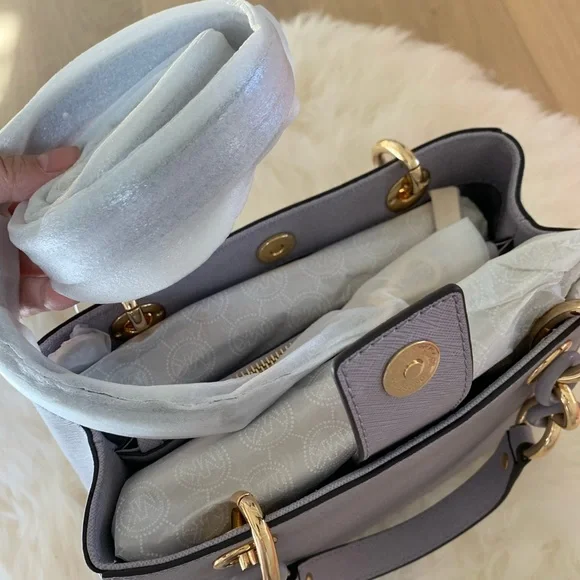 NewMicheal Kors Cynthia Saffiano Small Leather Satchel Bag